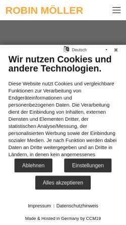 Vorschau der mobilen Webseite www.robinmoeller.de, Robin Möller