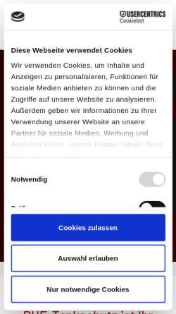 Vorschau der mobilen Webseite www.rhe-tankschutz.de, RHE Tankschutz
