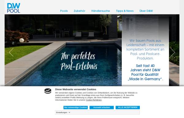 Vorschau von www.duw-pool.de, Debes & Wunder GmbH & Co. KG