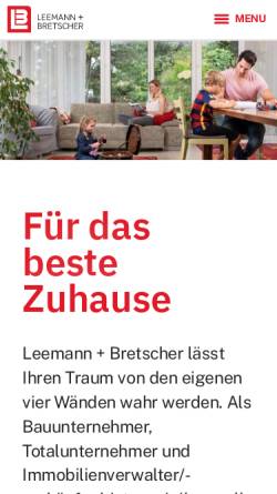 Vorschau der mobilen Webseite www.l-b.ch, Leemann und Bretscher AG
