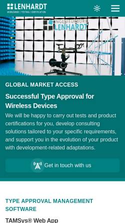 Vorschau der mobilen Webseite ib-lenhardt.com, IB-Lenhardt AG