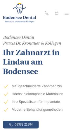 Vorschau der mobilen Webseite bodensee.dental, Bodensee Dental