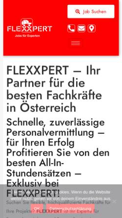 Vorschau der mobilen Webseite www.flexxpert.at, FLEXXPERT Personalservice GmbH