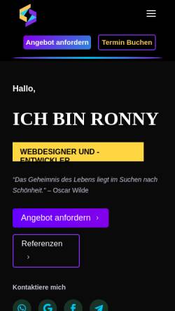 Vorschau der mobilen Webseite ronny-kreuzberg.de, Webdesign Ronny Kreuzberg