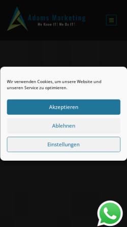Vorschau der mobilen Webseite adams-marketing.com, Adams Marketing