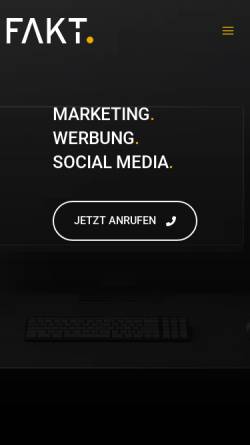 Vorschau der mobilen Webseite www.agentur-fakt.de, Werbeagentur FAKT.