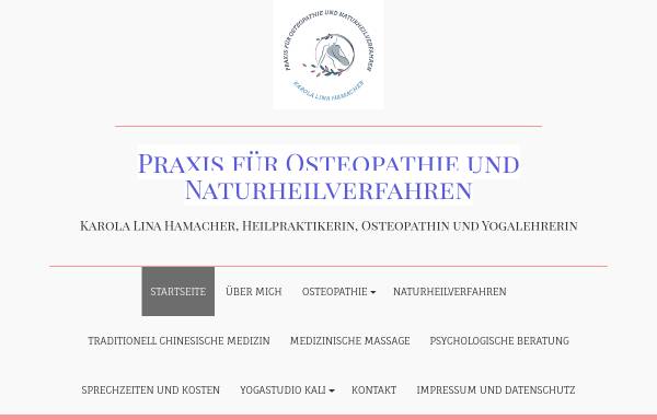 Praxis für Osteopathie und Naturheilverfahren Karola Lina Hamacher