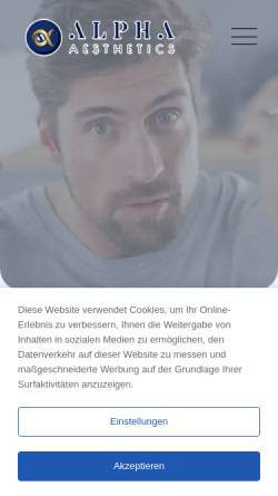 Vorschau der mobilen Webseite alpha-haircenter.de, Alpha Aesthetics GmbH