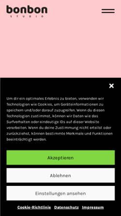 Vorschau der mobilen Webseite bonbonstudio.de, Bonbonstudio