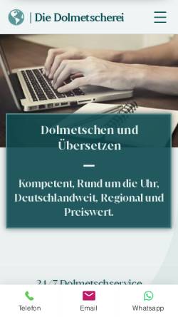 Vorschau der mobilen Webseite www.die-dolmetscherei.de, Die Dolmetscherei