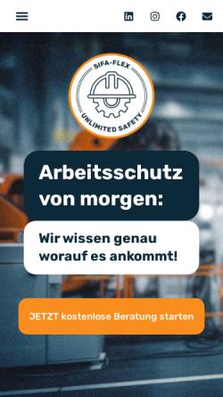 Vorschau der mobilen Webseite sifa-flex.de, SiFa-flex