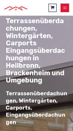 Vorschau der mobilen Webseite www.ueberdachungen-heilbronn.de, Schuster Alusysteme