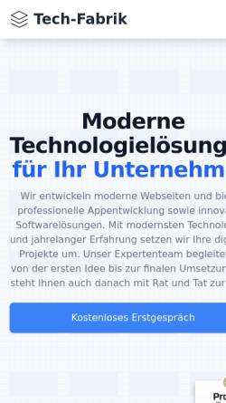 Vorschau der mobilen Webseite www.tech-fabrik.de, Tech-Fabrik