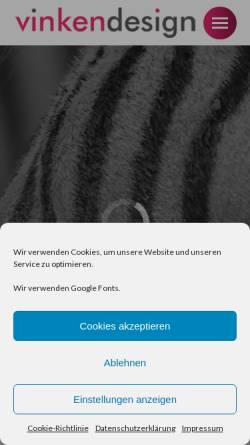 Vorschau der mobilen Webseite vinken-design.de, vinken design