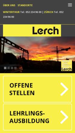 Vorschau der mobilen Webseite lerch.ch, Lerch AG