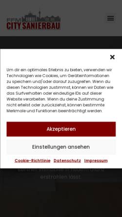 Vorschau der mobilen Webseite city-sanierbau.de, FFM City Sanierbau Gmbh