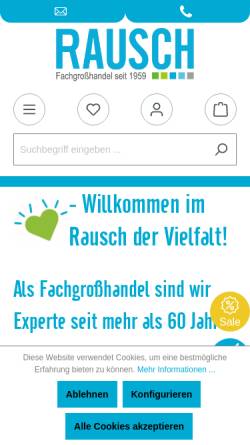 Vorschau der mobilen Webseite papier-rausch.de, Papier Rausch