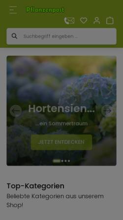 Vorschau der mobilen Webseite www.pflanzenpost24.de, Pflanzenpost GmbH