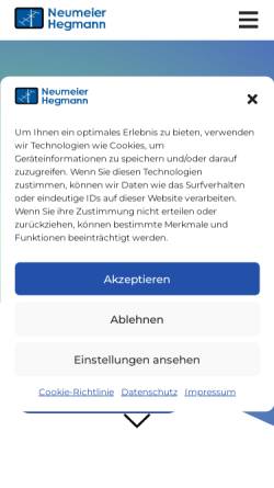 Vorschau der mobilen Webseite neumeier-hegmann.de, Neumeier, Hegmann & Co. GmbH