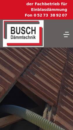 Vorschau der mobilen Webseite www.busch-daemmung.de, Busch Ausbau GmbH