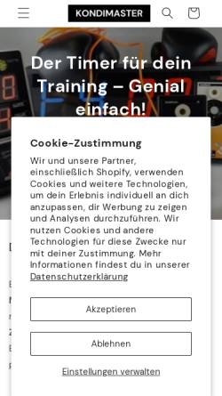 Vorschau der mobilen Webseite kondimaster.de, Kondimaster - Stefan Burger Technik