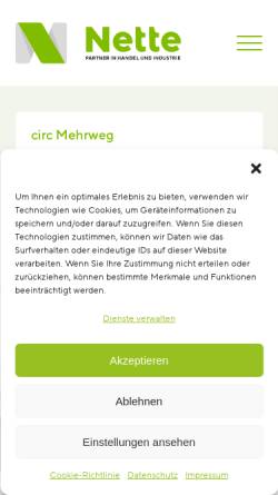Vorschau der mobilen Webseite www.nette-deutschland.de, Nette GmbH