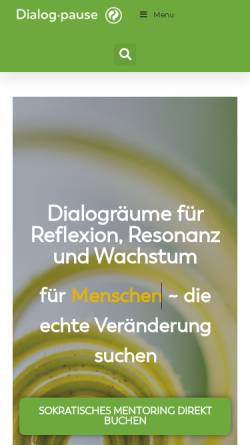 Vorschau der mobilen Webseite www.dialogpause.de, Dialog·pause
