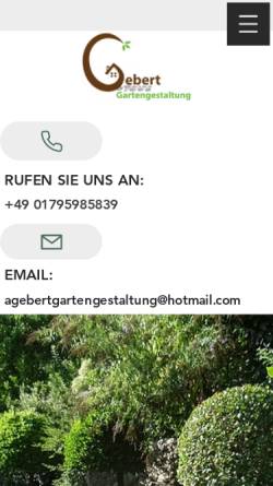 Vorschau der mobilen Webseite www.gebert-gartengestaltung.com, Gebert Gartengestaltung