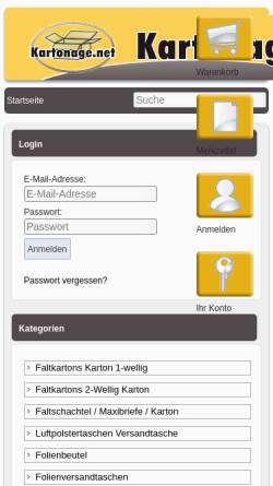 Vorschau der mobilen Webseite www.kartonage.net, M. Krahl Verpackung - Kartonage
