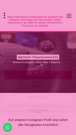 Vorschau der mobilen Webseite www.sicher-lenken.de, Fahrschule Sicher Lenken