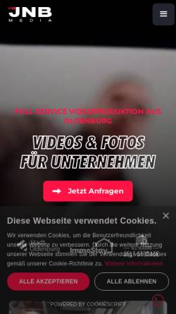 Vorschau der mobilen Webseite www.jnbmedia.de, JNB MEDIA