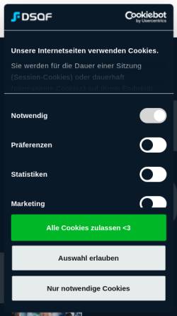 Vorschau der mobilen Webseite dsaf.de, Dr. Schengber & Friends GmbH