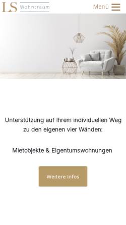 Vorschau der mobilen Webseite lswohntraum.com, LS Wohntraum