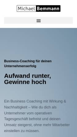 Vorschau der mobilen Webseite www.michaelbemmann.de, Bemmann Consulting GmbH