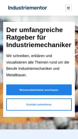 Vorschau der mobilen Webseite industriementor.de, Industriementor