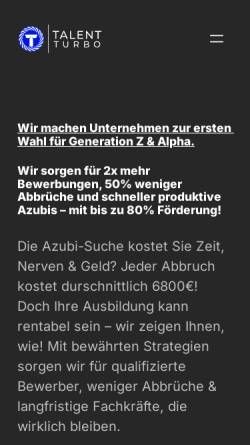 Vorschau der mobilen Webseite talent-turbo.de, Talent Turbo