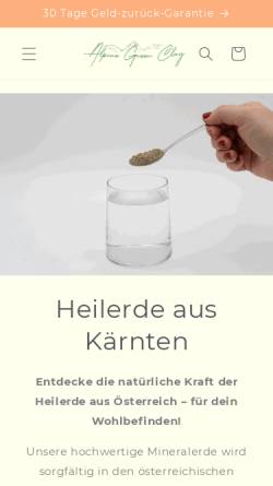 Vorschau der mobilen Webseite alpineclay.com, Alpine Green Clay