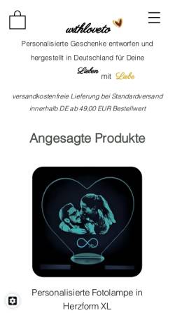 Vorschau der mobilen Webseite www.withloveto.de, withloveto
