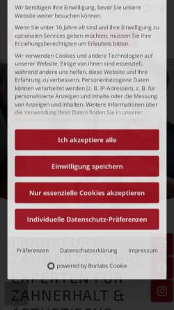 Vorschau der mobilen Webseite www.zahnarztpraxis-enciso.de, Zahnarztpraxis Enciso-Arias