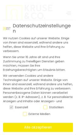 Vorschau der mobilen Webseite www.kruse-co.de, Kruse & Co. Property GmbH