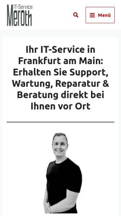 Vorschau der mobilen Webseite www.pcffm.de, Meroth IT-Service