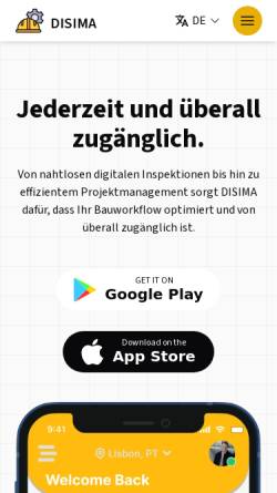 Vorschau der mobilen Webseite disima.org, DISIMA
