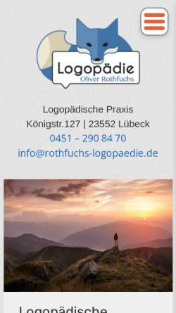 Vorschau der mobilen Webseite www.rothfuchs-logopaedie.de, Logopädische Praxis Oliver Rothfuchs