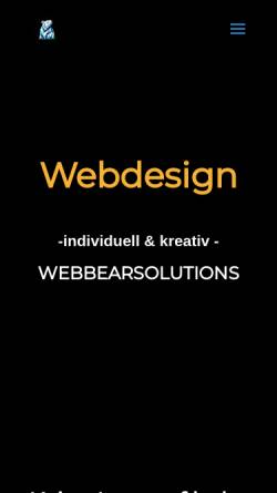 Vorschau der mobilen Webseite www.webbearsolutions.com, Webbearsolutions