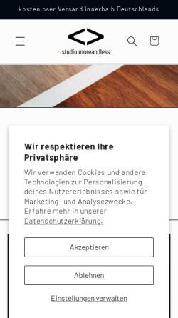 Vorschau der mobilen Webseite studiomoreandless.com, studio moreandless