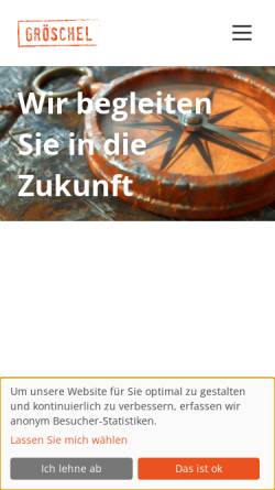 Vorschau der mobilen Webseite groeschel-branding.de, Gröschel Branding GmbH