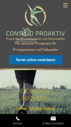 Vorschau der mobilen Webseite www.proaktiv-frankfurt.de, Consilio Proaktiv