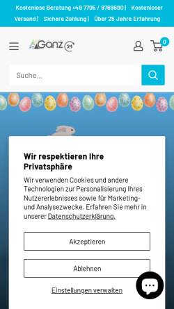 Vorschau der mobilen Webseite ganz24.com, Ganzheitliche Energiekonzepte GmbH & Co. KG