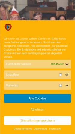 Vorschau der mobilen Webseite kikakaia.de, Karnevalsgesellschaft Ki Ka Kai a 1902 Boisheim e. V.