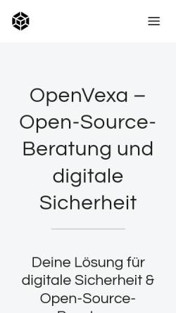 Vorschau der mobilen Webseite openvexa.de, OpenVexa